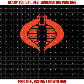 Gi Joe a Real American Hero Cobra Command Logo Shirt  PNG, DTF, DTG, Sublimation Design