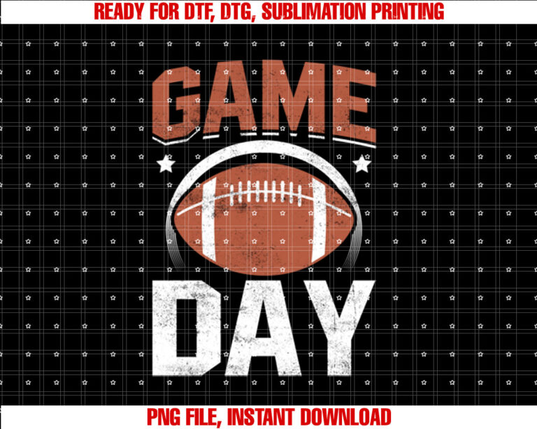 Game Day Football Men Women Youth American Football Kids Shirt  PNG, DTF, DTG, Sublimation Design