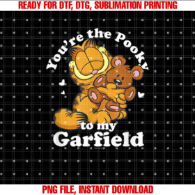 Garfield Valentines Day Youre the Pooky to My Garfield Shirt  PNG, DTF, DTG, Sublimation Design