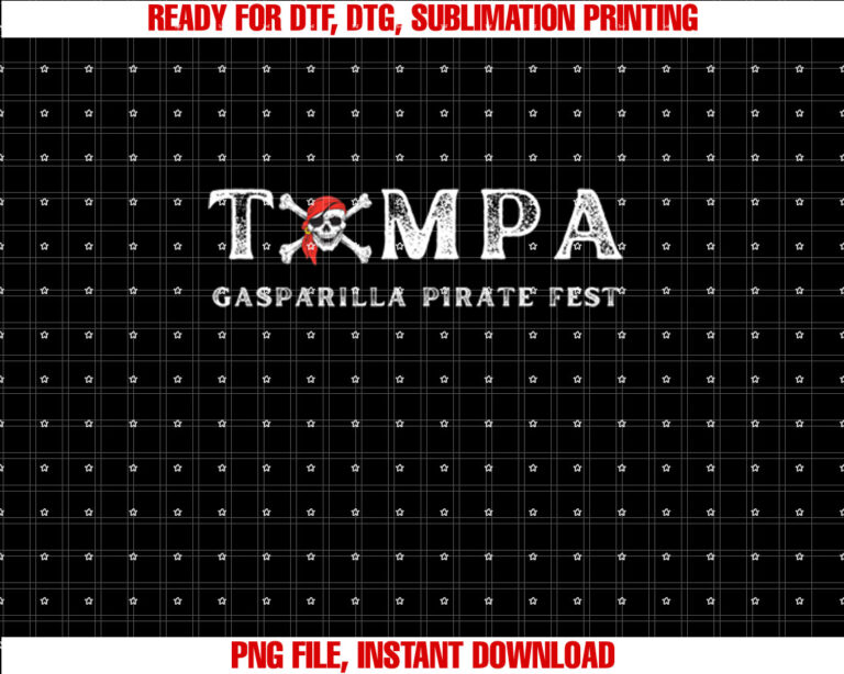 Gasparilla 2025 Pirate Festival Tampa Fl Gasparilla Fest Shirt  PNG, DTF, DTG, Sublimation Design