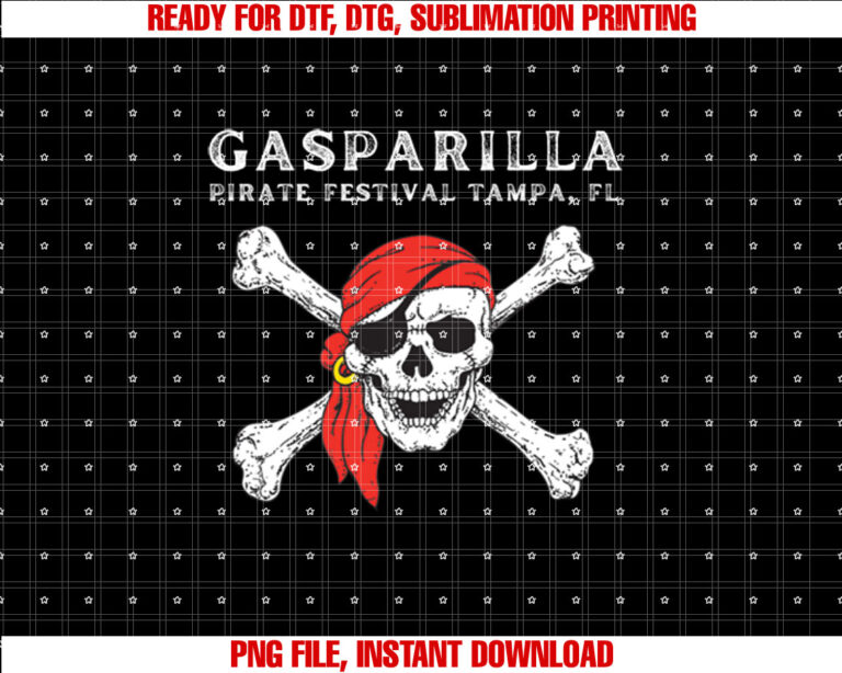 Gasparilla 2025 Pirate Festival Tampa Fl Gasparilla Souvenir Shirt  PNG, DTF, DTG, Sublimation Design
