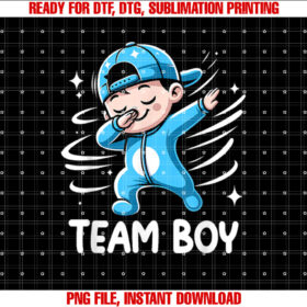 Gender Reveal Party Team Boy Baby Announcement Shirt  PNG, DTF, DTG, Sublimation Design