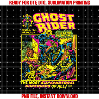 Ghost Rider Light Shirt  PNG, DTF, DTG, Sublimation Design