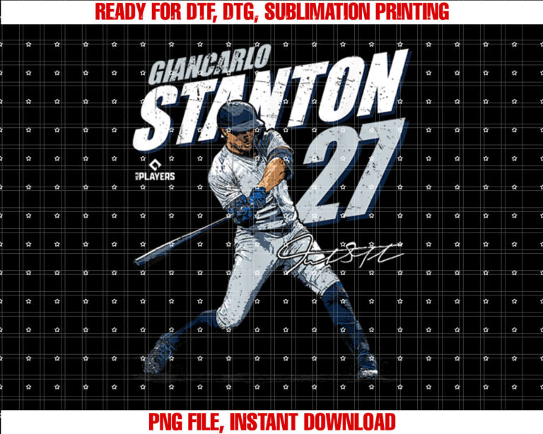 Giancarlo Stanton New York Baseball Players Shirt  PNG, DTF, DTG, Sublimation Design