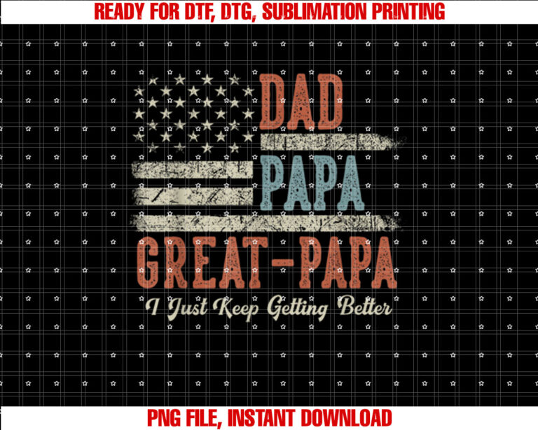 Gifts for Grandpa From Grandkids Dad Papa Great Papa Shirt  PNG, DTF, DTG, Sublimation Design