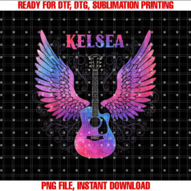 Girl Retro Personalized Name Kelsea I Love Kelsea Vintage Shirt PNG, DTF, DTG, Sublimation Design