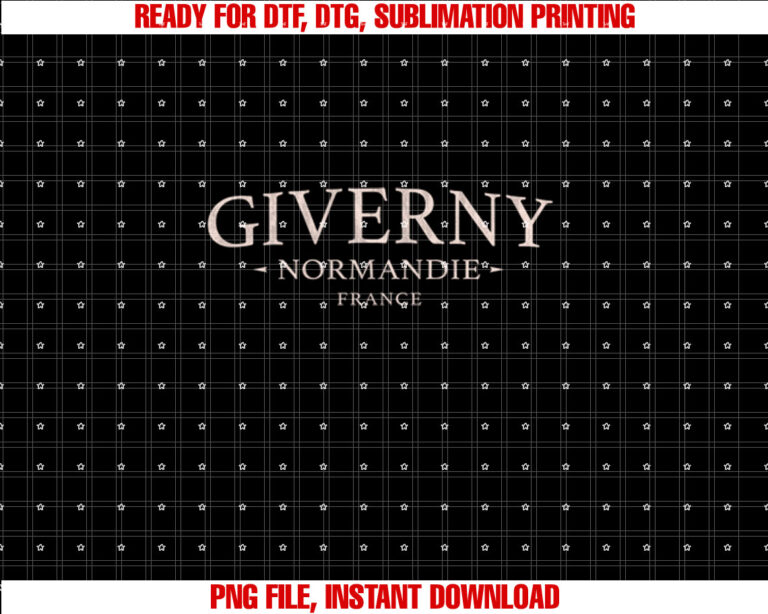 Giverny France Simple Giverny France  Shirt PNG, DTF, DTG, Sublimation Design