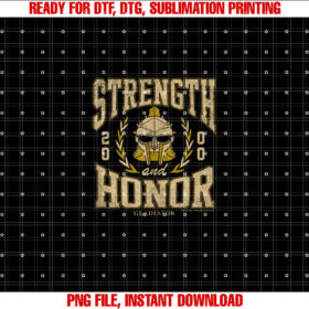 Gladiator Strength and Honor  Shirt PNG, DTF, DTG, Sublimation Design