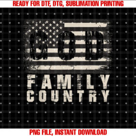 God Family Country Patriotic Proud Soldier USA Memorial Day Shirt PNG, DTF, DTG, Sublimation Design