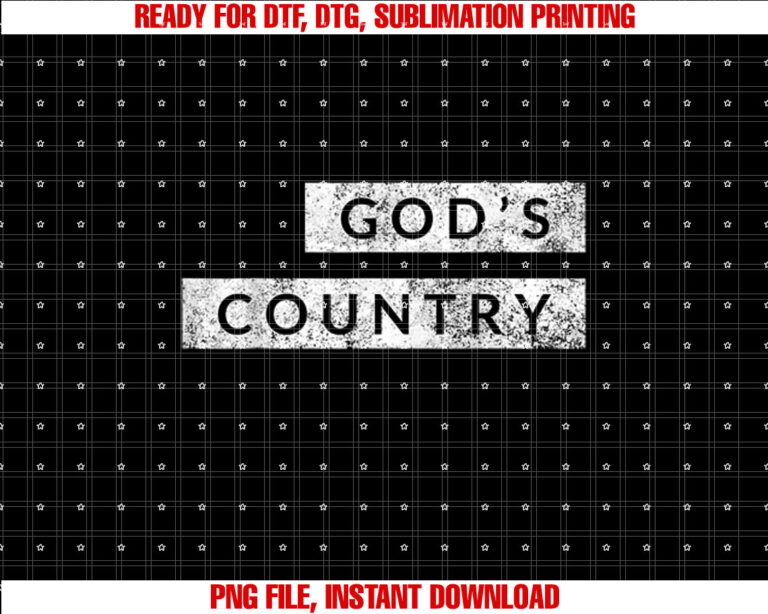 Gods Country American Blake Concert Shirt PNG, DTF, DTG, Sublimation Design