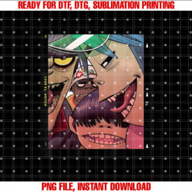 Gorillaz Polaroid Slide Shirt PNG, DTF, DTG, Sublimation Design