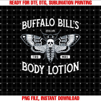 Goth Body Lotion Deaths Head Moth Horror Shirt PNG, DTF, DTG, Sublimation Design