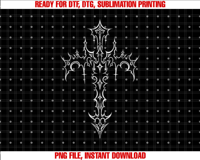 Gothic Cross Grunge Aesthetic Mall Goth Shirt PNG, DTF, DTG, Sublimation Design