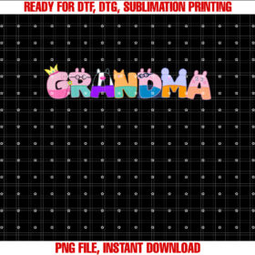 Grandma Birthday Girl Pig Family Party Decorations Shirt PNG, DTF, DTG, Sublimation Design