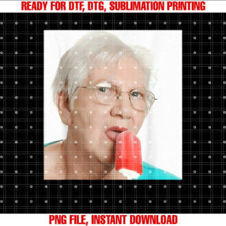 Grandma Just Lick It Grandma Licks Ice Cream Meme Ice Lovers Summer Shirt PNG, DTF, DTG, Sublimation Design