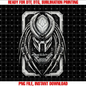 Graphic The Predator Silver  Shirt PNG, DTF, DTG, Sublimation Design