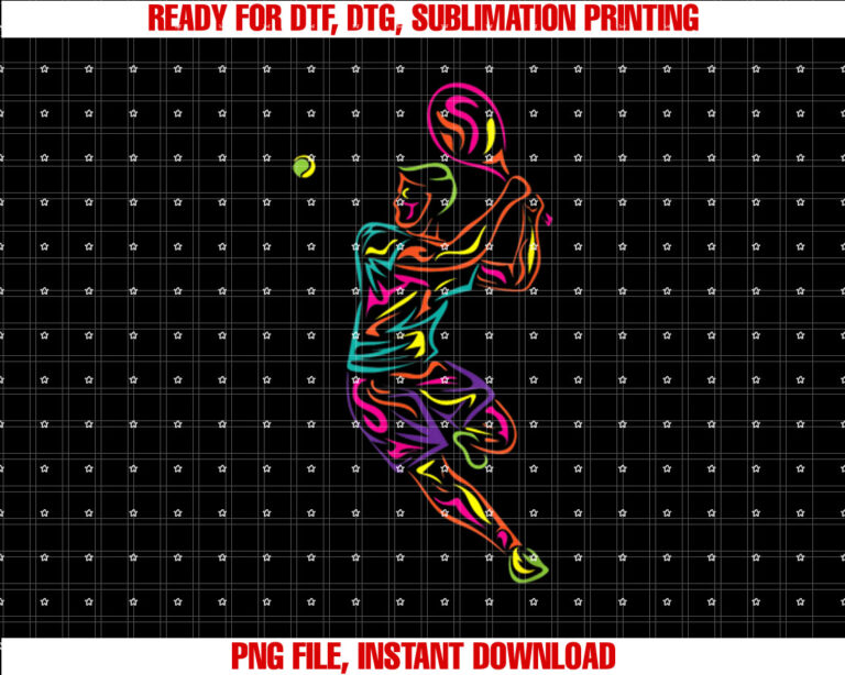 Great tennis player graphic tennis fans outfit Shirt PNG, DTF, DTG, Sublimation Design