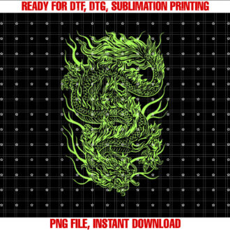 Green Chinese Dragon Grunge Aesthetic Egirl Teen Girls Women Shirt PNG, DTF, DTG, Sublimation Design