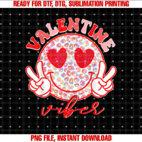 Groovy Valentine Vibes Valentines Day Shirts For Girl Women Shirt PNG, DTF, DTG, Sublimation Design