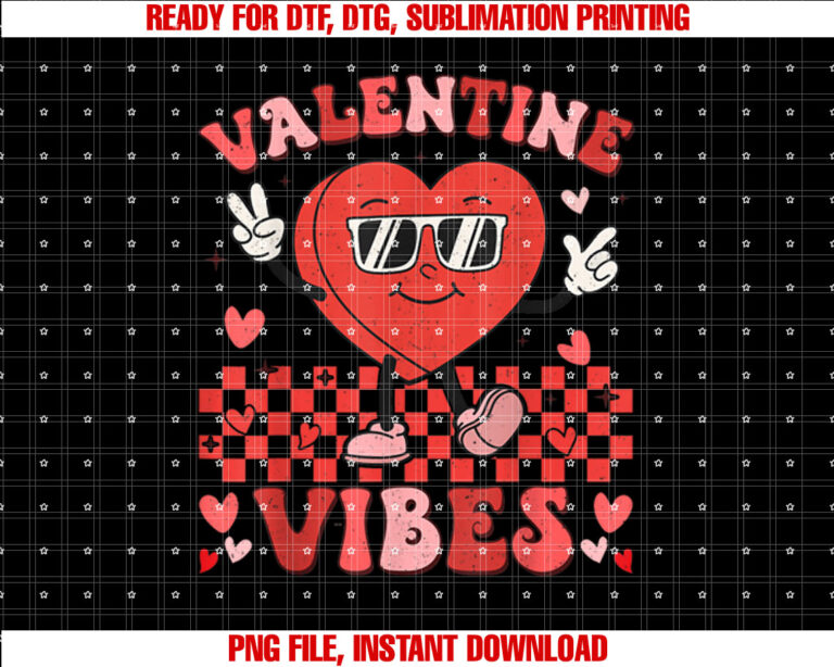 Groovy Valentines Day Shirts For Girl Women Kids Boy Toddler Shirt PNG, DTF, DTG, Sublimation Design
