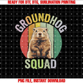 Groundhog Squad Happy Groundhog Day Meteorology Pajamas  Shirt PNG, DTF, DTG, Sublimation Design