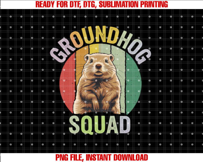 Groundhog Squad Happy Groundhog Day Meteorology Pajamas  Shirt PNG, DTF, DTG, Sublimation Design
