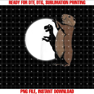 Groundhogs Dinosaur Shadow Puppet Funny Groundhog Day Shirt PNG, DTF, DTG, Sublimation Design