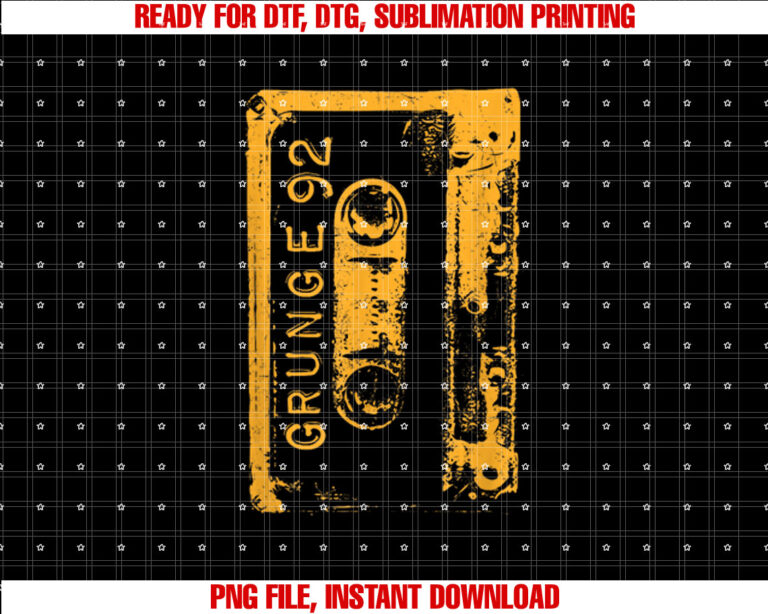 Grunge 90s Vintage Concert Mixtape Retro Shirt PNG, DTF, DTG, Sublimation Design