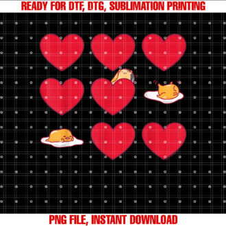Gudetama Hearts Eggs Valentines Shirt PNG, DTF, DTG, Sublimation Design