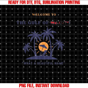 Gulf of United States Palm Tree Shirt PNG, DTF, DTG, Sublimation Design