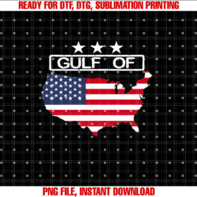 Gulf of United States of America Flag USA  Shirt PNG, DTF, DTG, Sublimation Design