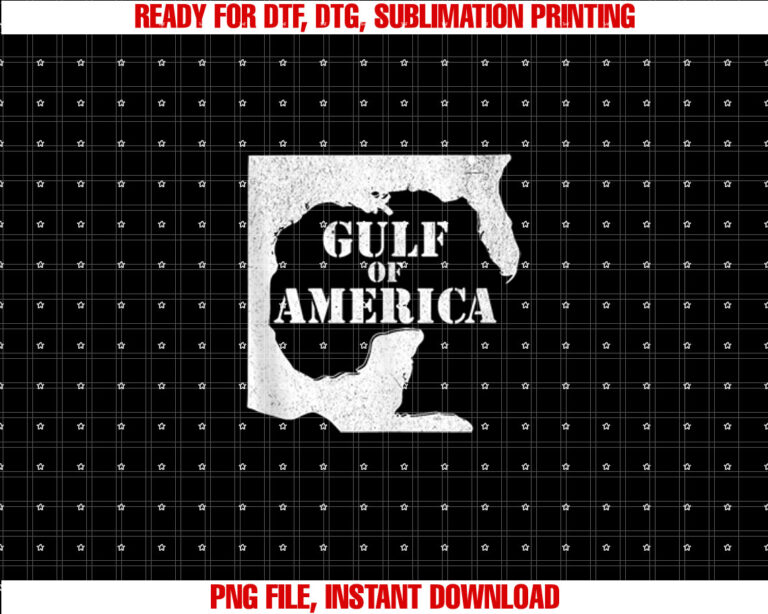 Gulf of United States of America USA Gulf  Shirt PNG, DTF, DTG, Sublimation Design