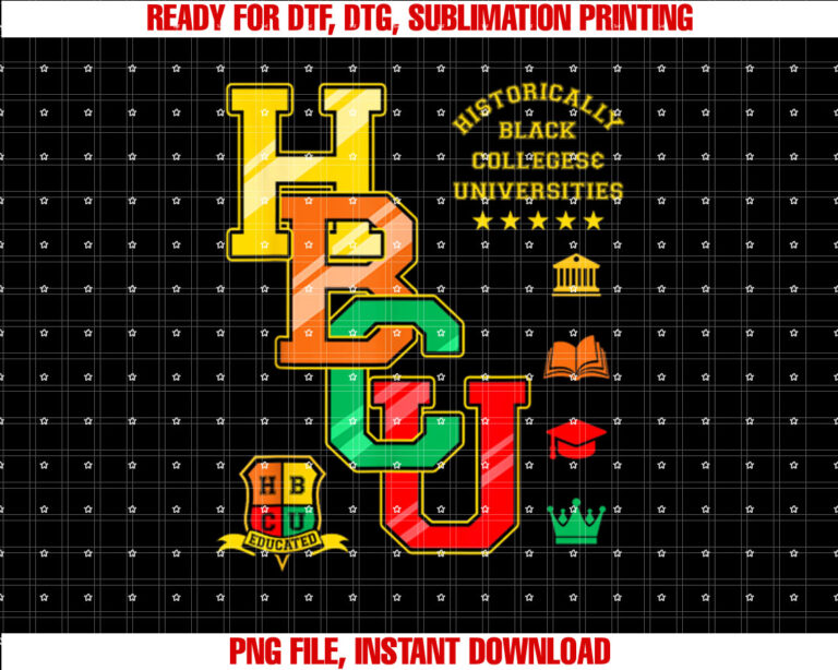 HBCU Apparel Historically Black Colleges Universities Grad Shirt design, Digital Download