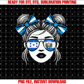 Half Honduran Half Savadorian El Salvador Flag Honduras  Shirt PNG, DTF, DTG, Sublimation Design