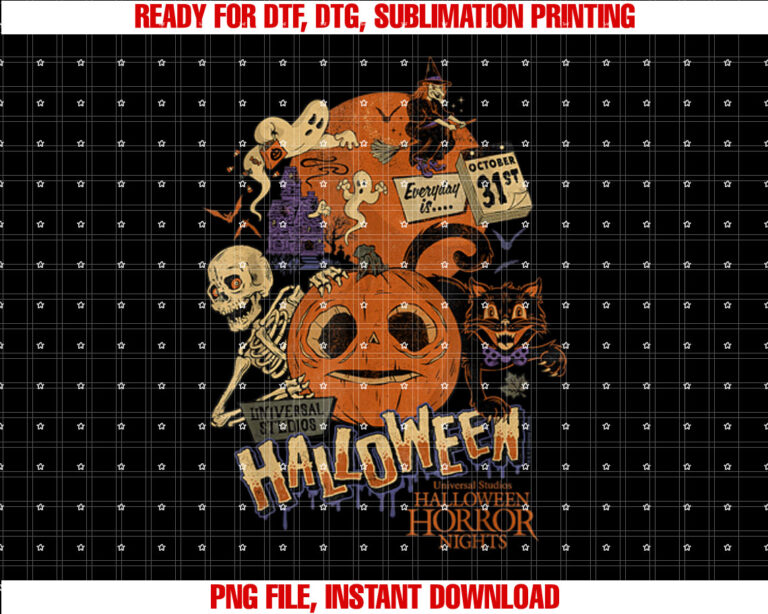 Halloween Horror Nights Lil Boo Pumpkin Shirt PNG, DTF, DTG, Sublimation Design