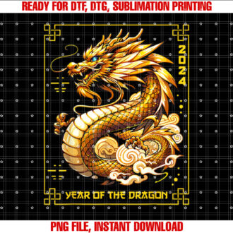 Happy Chinese New Year 2024 Lunar New Year Dragon Red Shirt design, Digital Download
