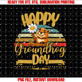 Happy Groundhog Day 2025 Punxsutawney Phil Groundhog Lover  Shirt PNG, DTF, DTG, Sublimation Design