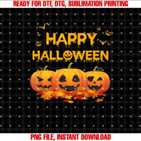 Happy Halloween Costumes Funny Gifts Pumpkins Men Women Kids Shirt PNG, DTF, DTG, Sublimation Design