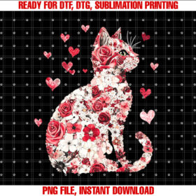 Happy Meowentines Day Funny Girls Cat Valentines Day Women Shirt design, Digital Download