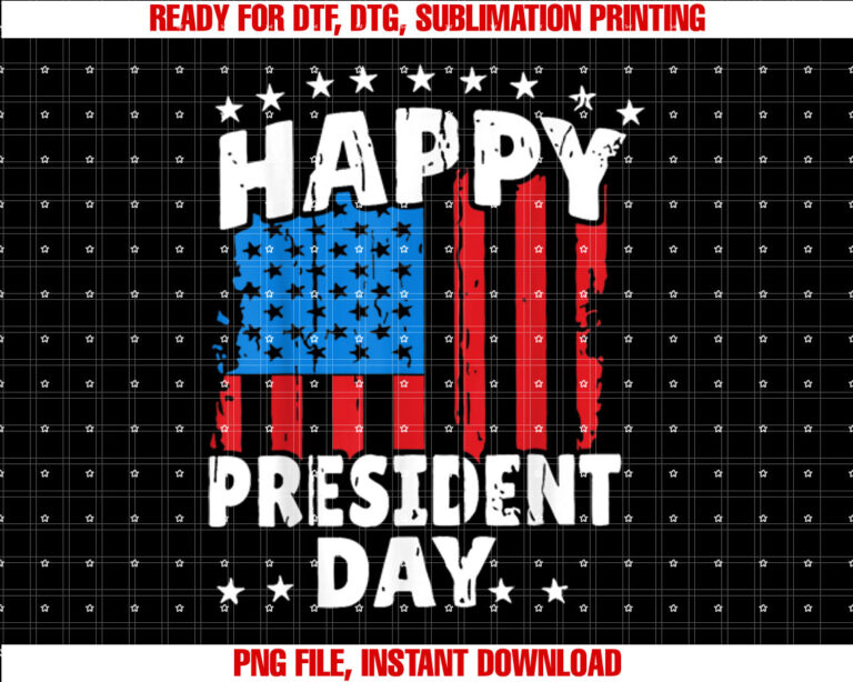 Happy Presidents Day American Flag Color President History Shirt design, Digital Download