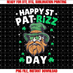 Happy St Pat Rizz Day Funny St Patricks Day Leprechaun Shirt design, Digital Download