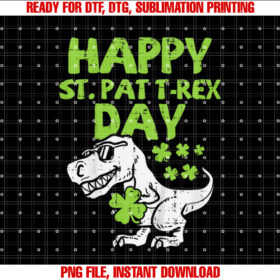 Happy St Pat Trex Day Dino St Patricks Day Toddler Boys Gift Shirt design, Digital Download