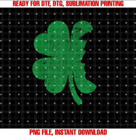 Happy St Patricks Day Clover Leaf Trump Distressed Tee Shirt PNG, DTF, DTG, Sublimation Design