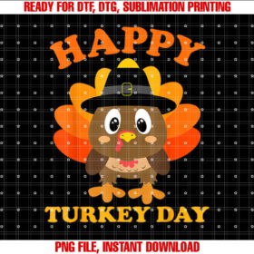 Happy Turkey Day Gifts Cute Thanksgiving s Women Men Shirt design, Digital Download