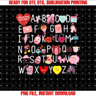 Happy Valentine Funny Alphabet ABC Teacher Valentines Day Shirt design, Digital Download
