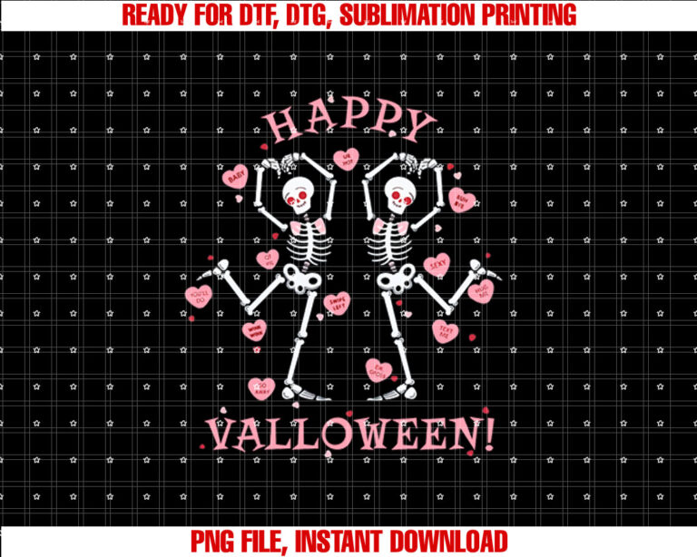 Happy Valloween Funny Dancing Skeleton Skull Valentines Day Shirt design, Digital Download