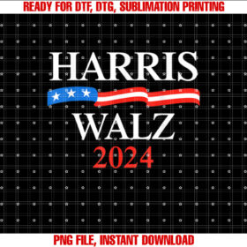 Harris Walz 2024 Shirt PNG, DTF, DTG, Sublimation Design