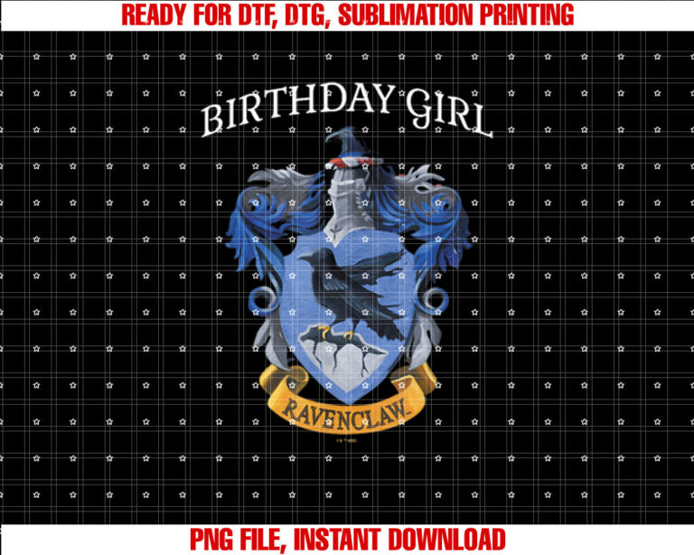 Harry Potter Birthday Girl House Of Ravenclaw V2 Shirt design, Digital Download