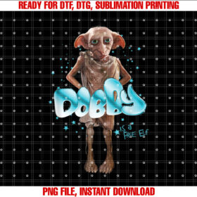Harry Potter Cute Dobby Is A Free Elf Big Chest Portrait Shirt design, Digital Download