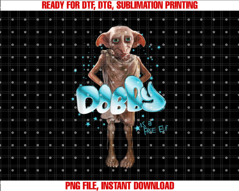 Harry Potter Cute Dobby Is A Free Elf Big Chest Portrait Shirt design, Digital Download